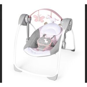 Ingenuity Comfort 2 Go Compact Portable Baby Swing, Flora the‎ Unicorn